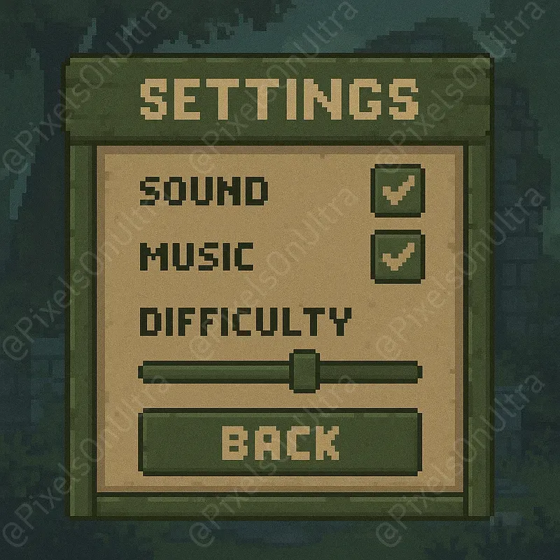 2D Game Pixel UI Interface Kits