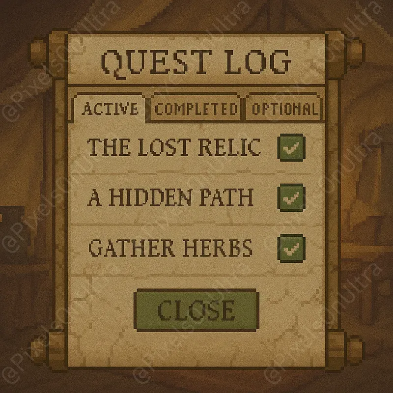 2D Game Pixel UI Interface Kits
