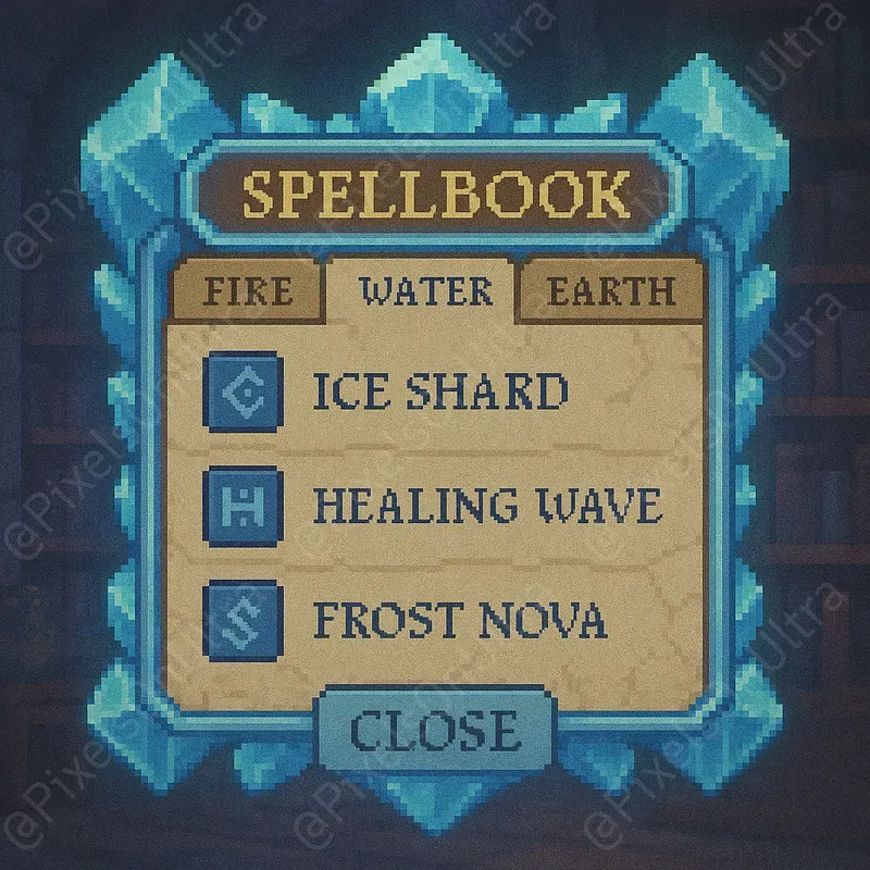 2D Game Pixel UI Interface Kits