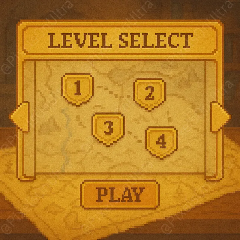 2D Game Pixel UI Interface Kits
