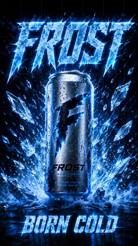 Energy Drink Brand Poster Neons