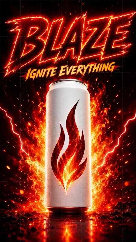 Energy Drink Brand Poster Neons