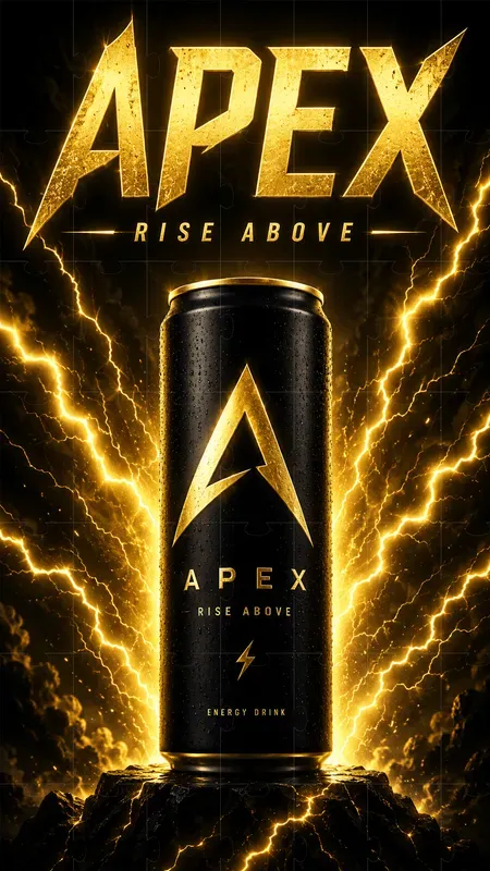 Energy Drink Brand Poster Neons