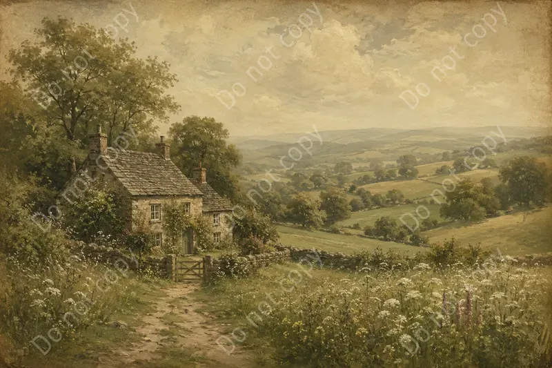 Vintage Countryside Landscape Prints
