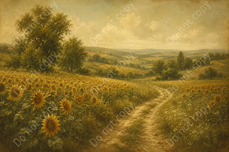 Vintage Countryside Landscape Prints