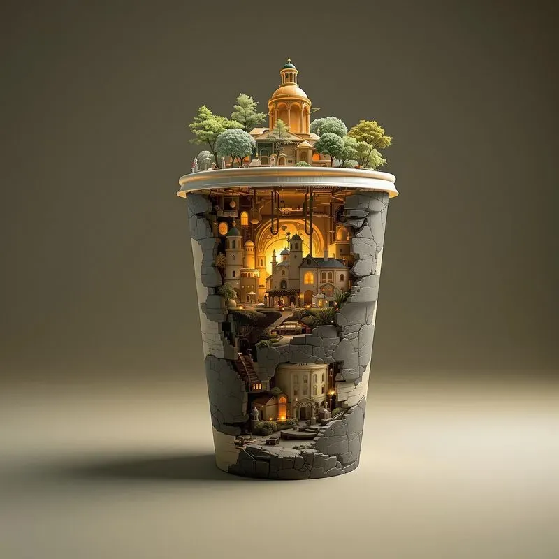 Free Surreal Double Composition Designs