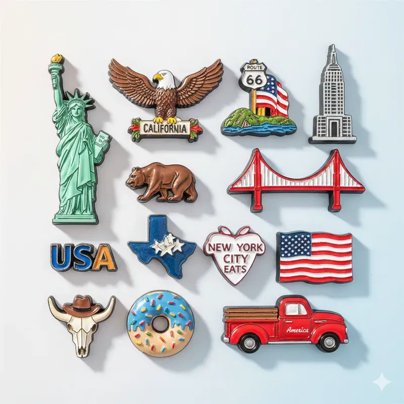 Cute Travel Icon Magnet Sets