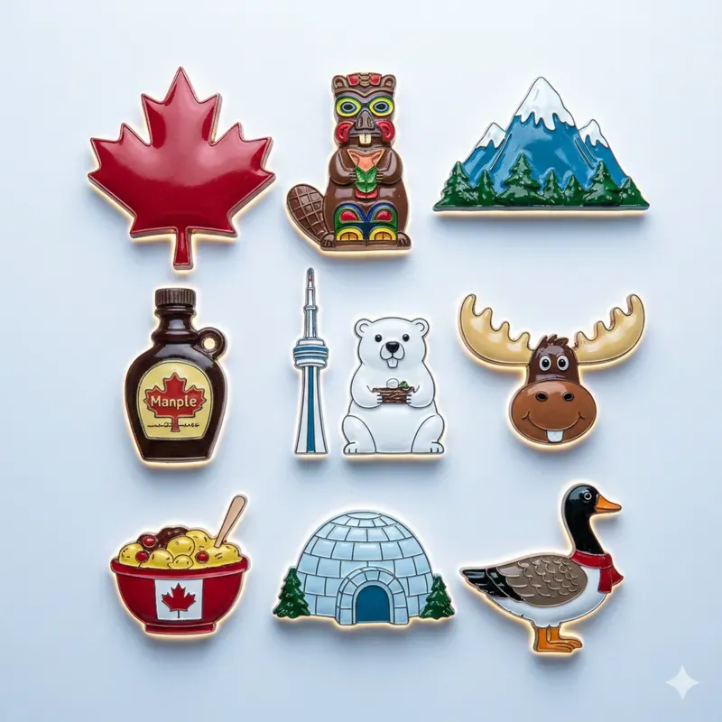 Cute Travel Icon Magnet Sets
