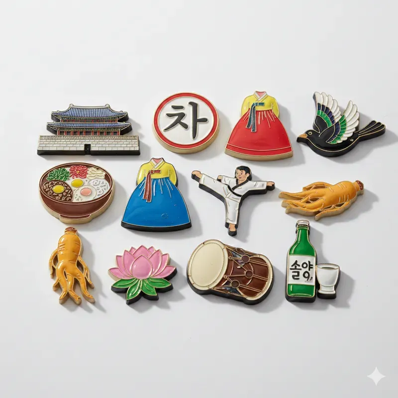 Cute Travel Icon Magnet Sets