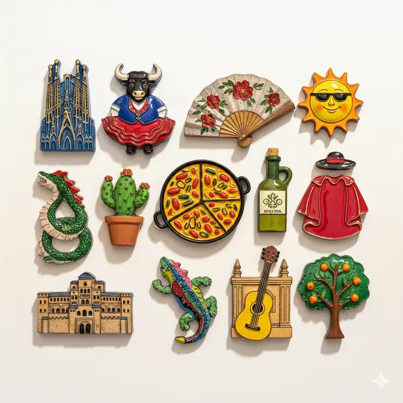 Cute Travel Icon Magnet Sets