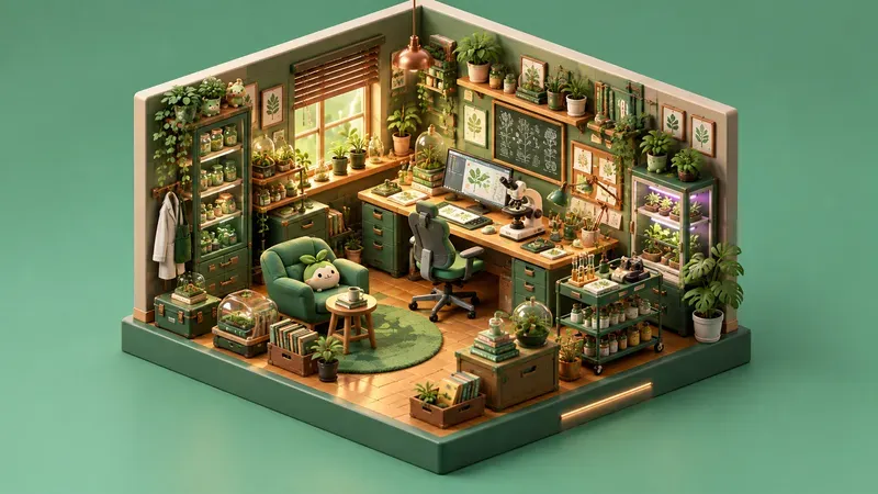 3D Isometric Micro Rooms