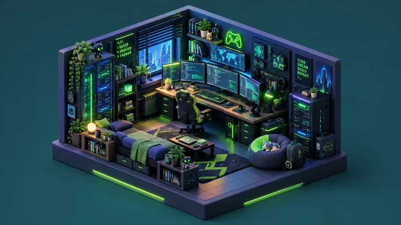 3D Isometric Micro Rooms