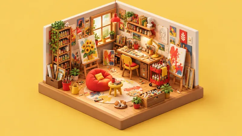 3D Isometric Micro Rooms