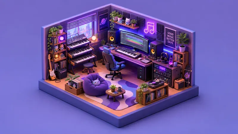 3D Isometric Micro Rooms