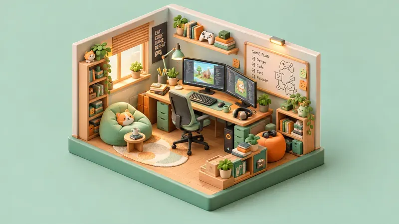 3D Isometric Micro Rooms