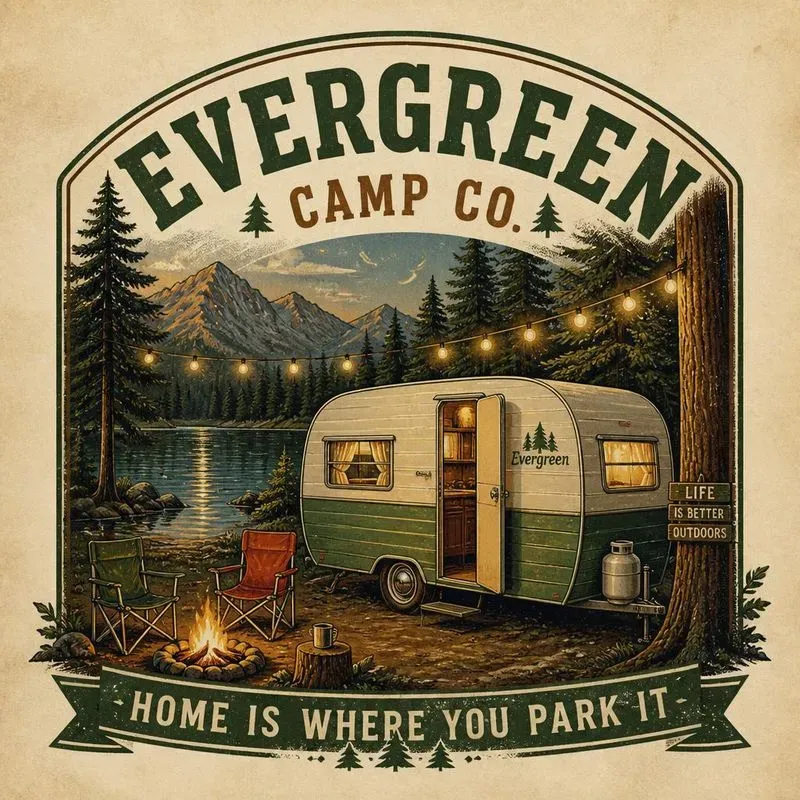 Vintage Camping Graphic Generator