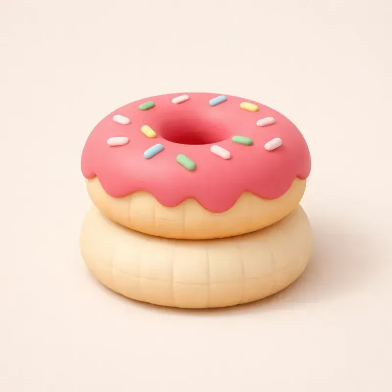 Cute Minimal 3D Desserts
