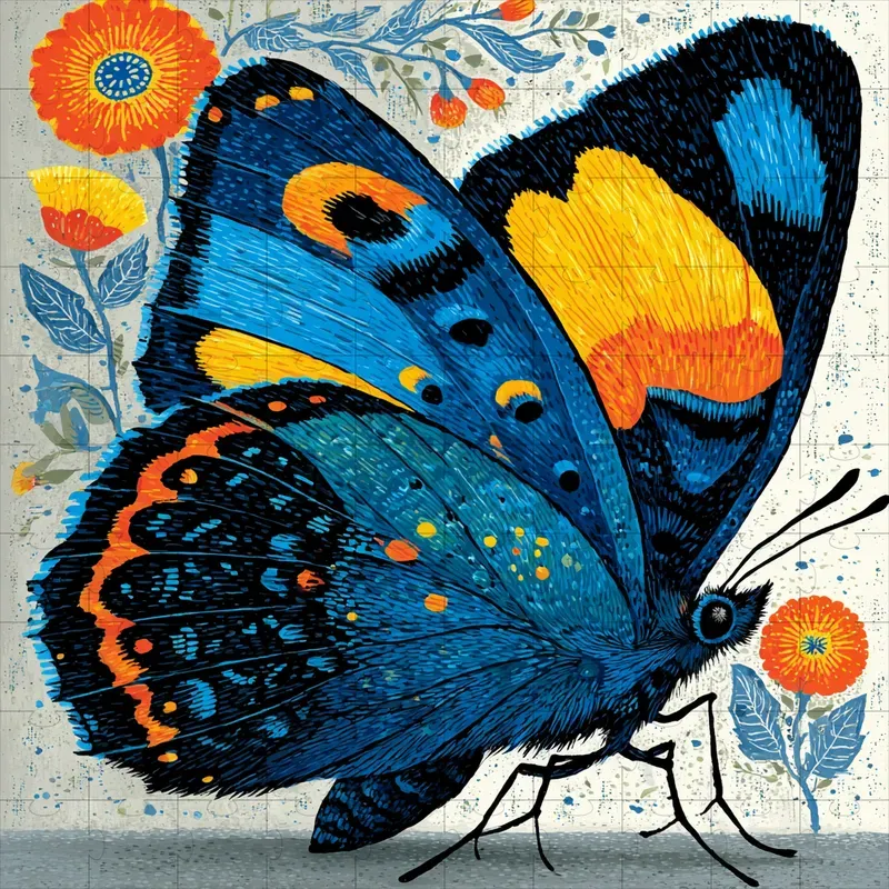 Gouache Screenprints Bold Retro Inks