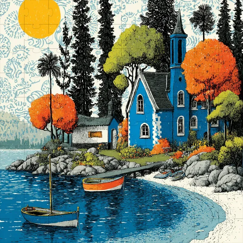 Gouache Screenprints Bold Retro Inks