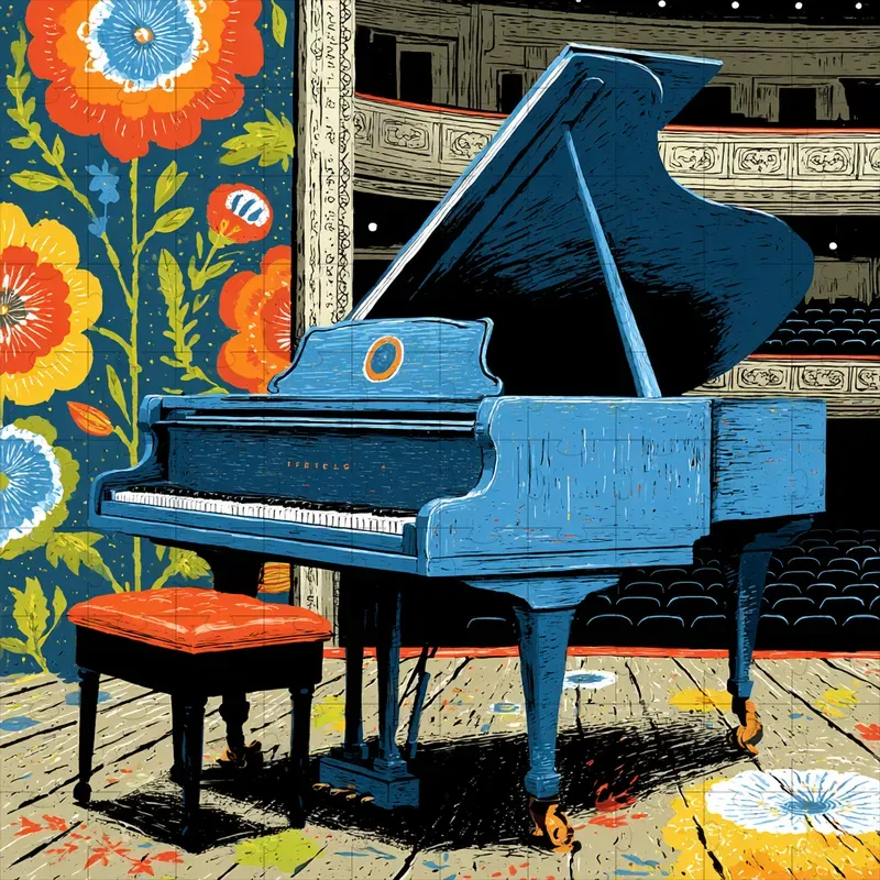 Gouache Screenprints Bold Retro Inks