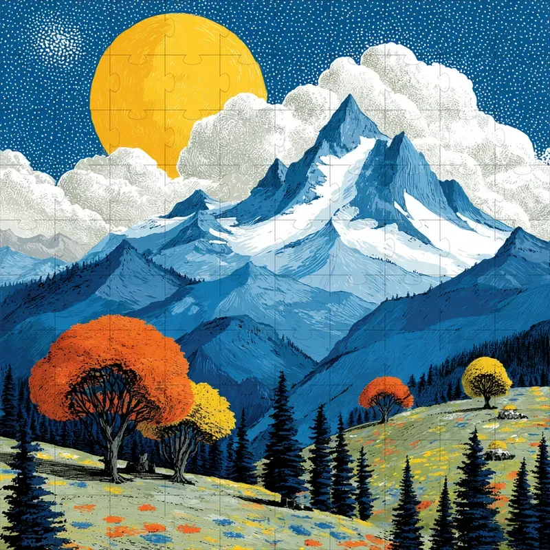 Gouache Screenprints Bold Retro Inks