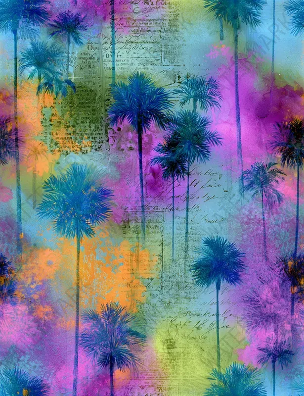 Vibrant Electric Watercolor Seamlesses