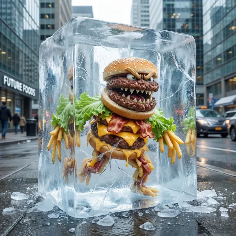 Frozen 3D Characters In Urban Ice Cubes
