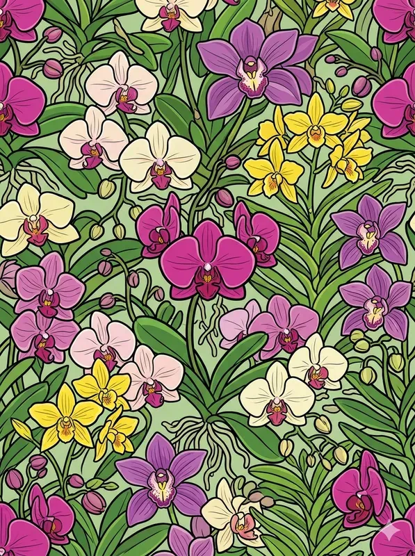 Ligne Claire Comic Seamless Patterns