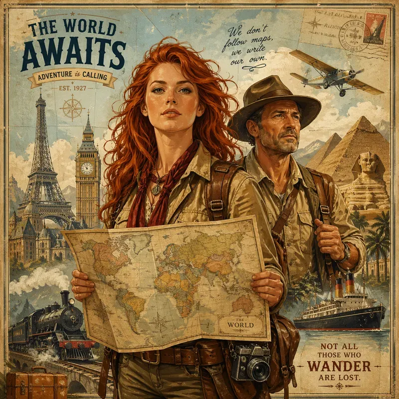 Vintage Global Explorer Posters