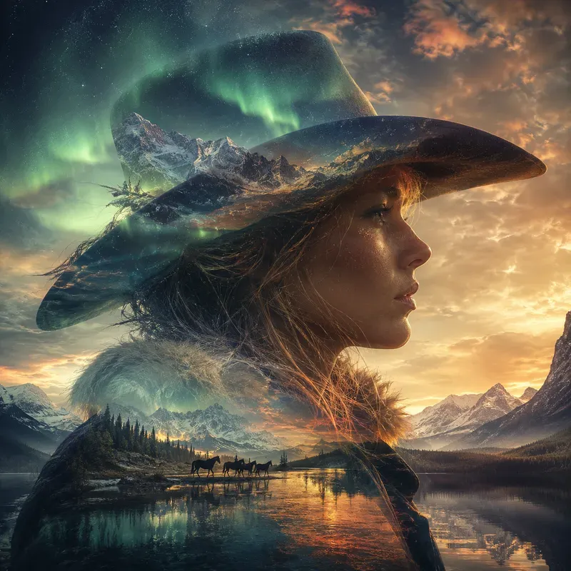 Dreamscape Double Exposure Portraits