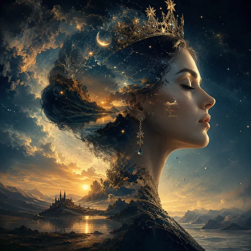 Dreamscape Double Exposure Portraits