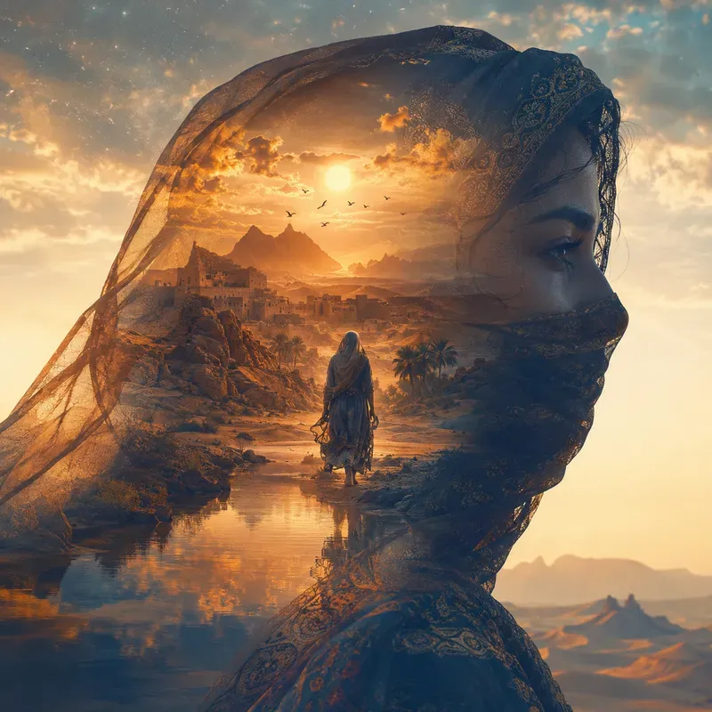Dreamscape Double Exposure Portraits