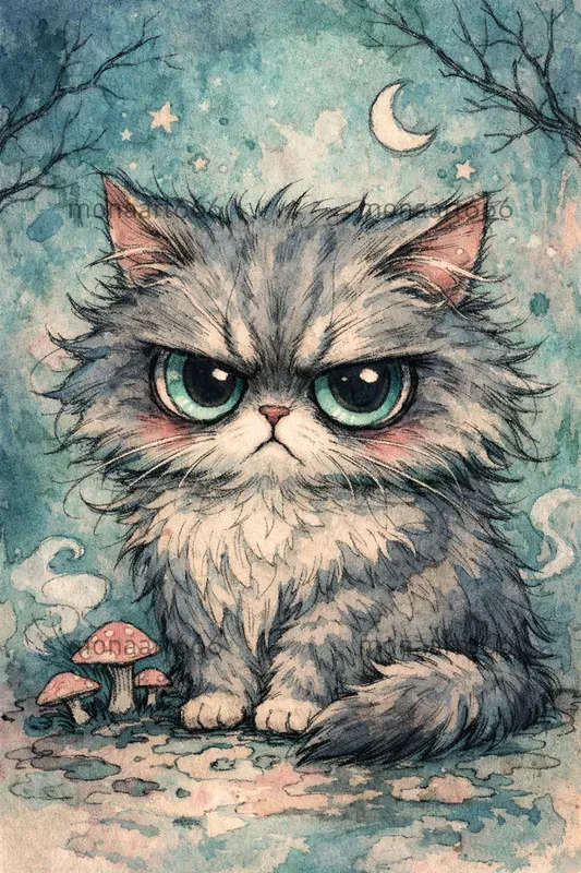 Whimsical Teal Nightmares