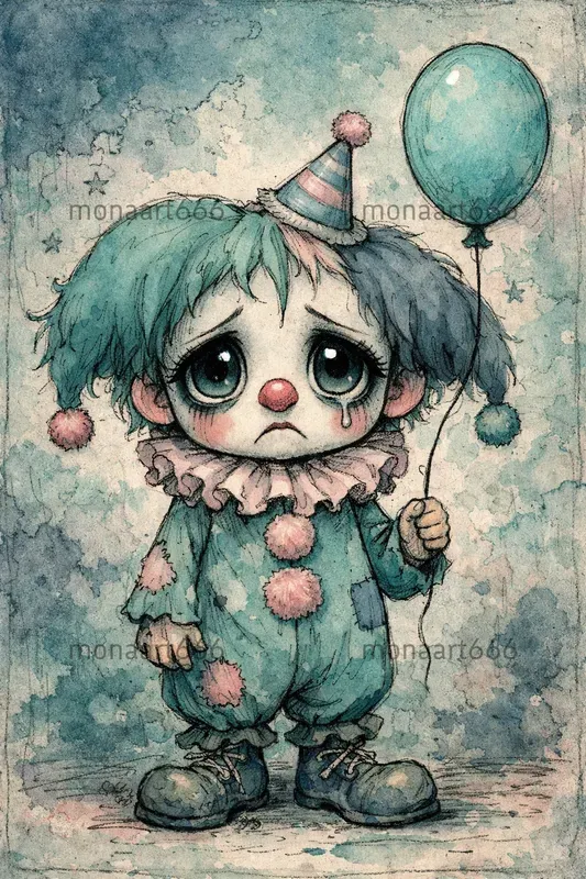 Whimsical Teal Nightmares