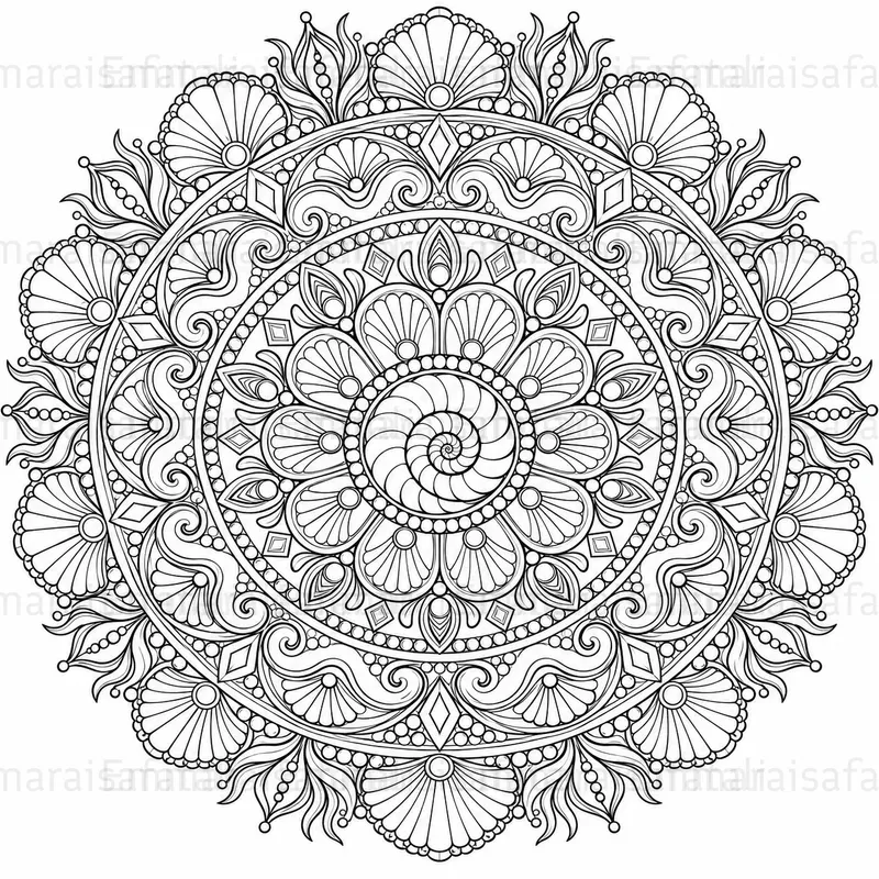 Intricate Mandala Coloring Pages