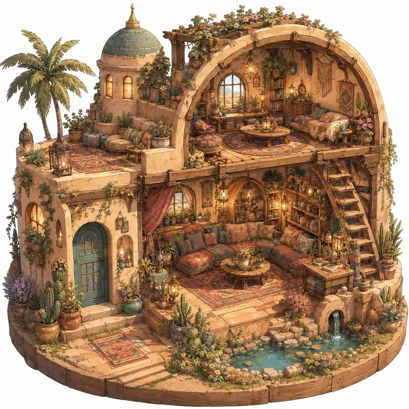Miniature Cozy Anime Cottage Dioramas