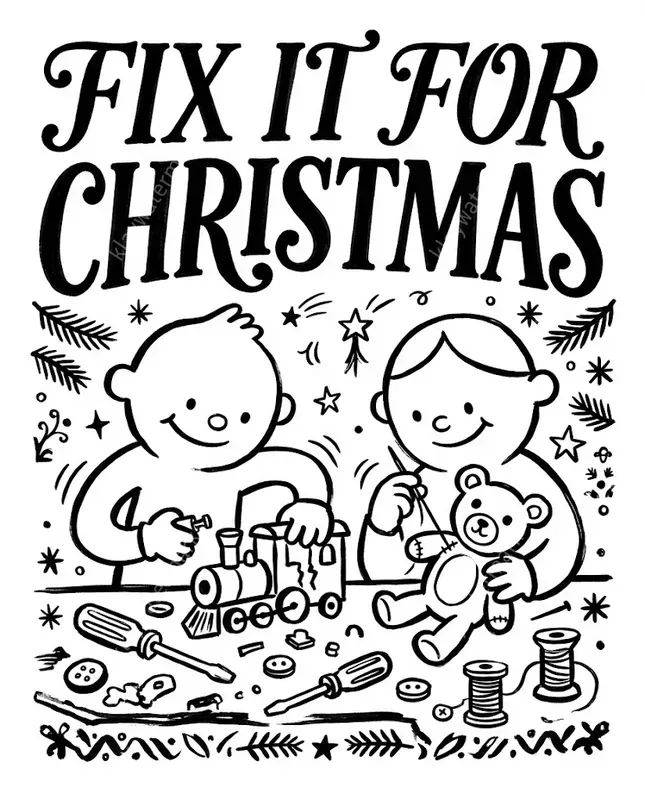 Vintage Naive Folk Art Christmas Posters