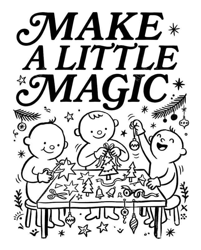 Vintage Naive Folk Art Christmas Posters