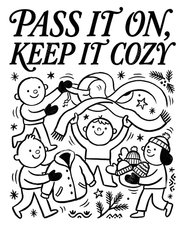 Vintage Naive Folk Art Christmas Posters