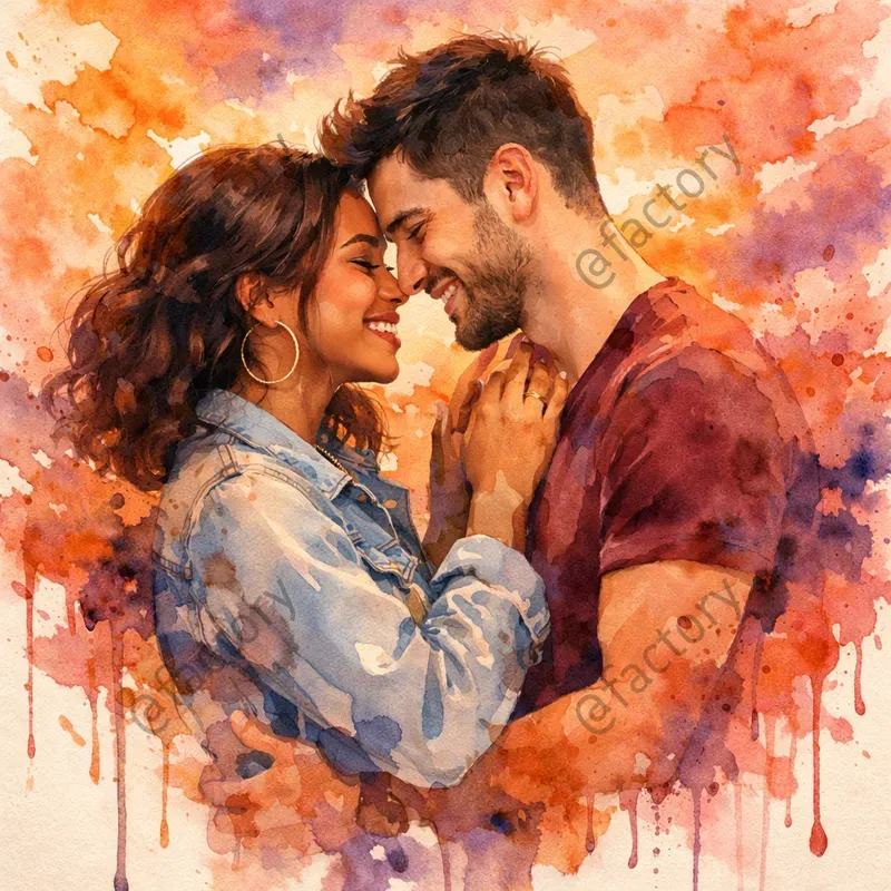 Eternal Love Cinematic Watercolor Couples