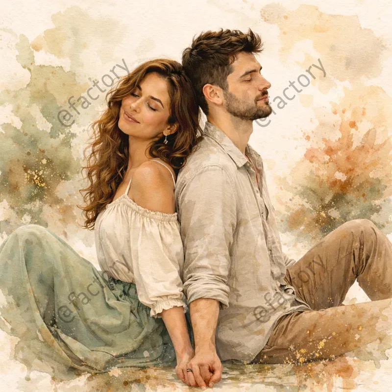 Eternal Love Cinematic Watercolor Couples