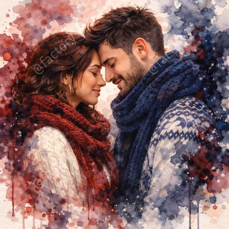 Eternal Love Cinematic Watercolor Couples