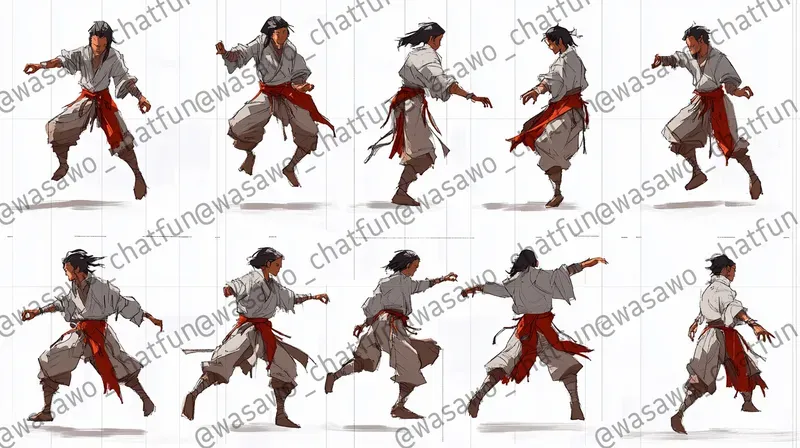 Dynamic Action Pose Reference Sheets