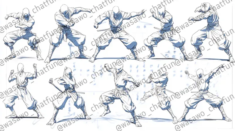 Dynamic Action Pose Reference Sheets