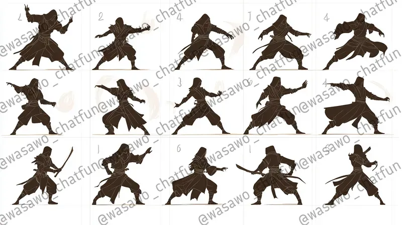 Dynamic Action Pose Reference Sheets