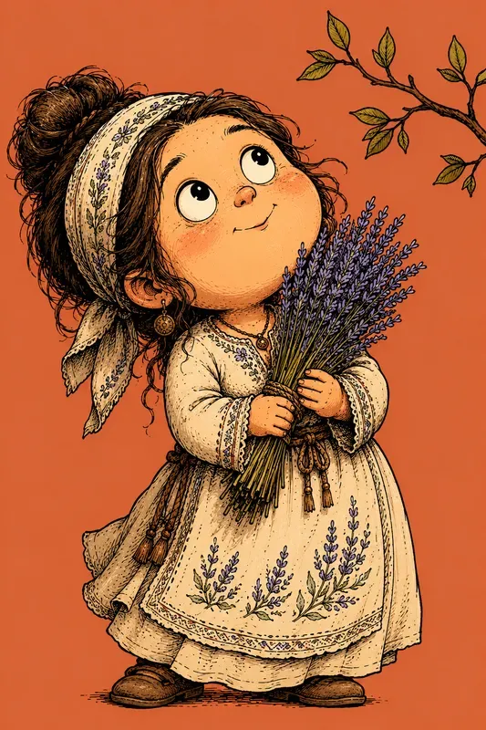 Whimsical Slavic Folk Comic Characters