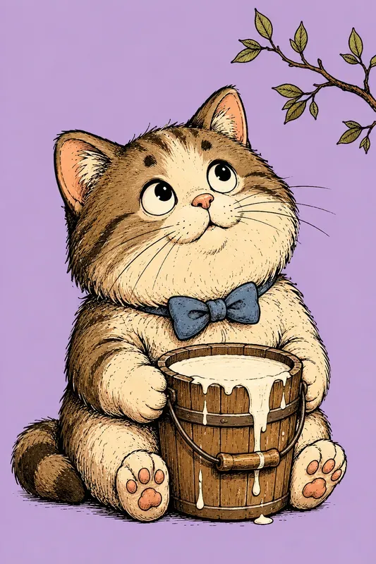 Whimsical Slavic Folk Comic Characters
