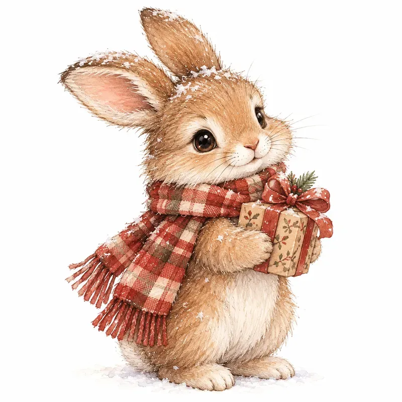 Woodland Winter Baby Animal Cliparts