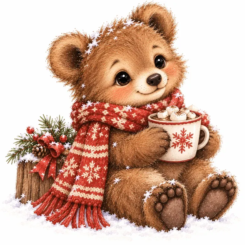 Woodland Winter Baby Animal Cliparts