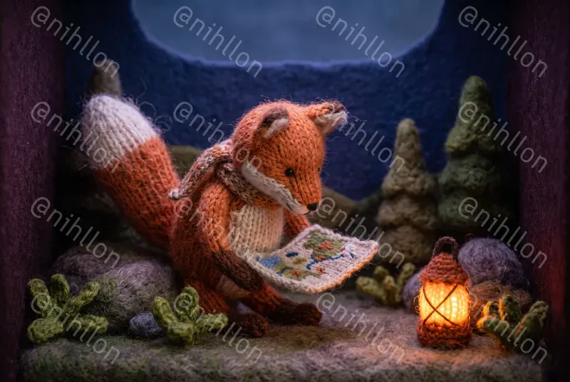 Cute Knitted Wool Miniature Scenes